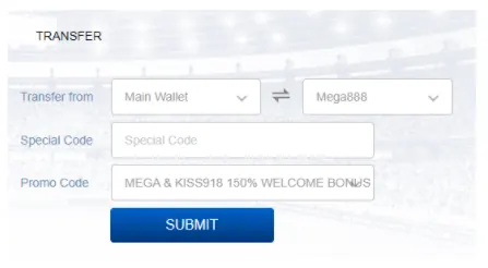mega888 transaction